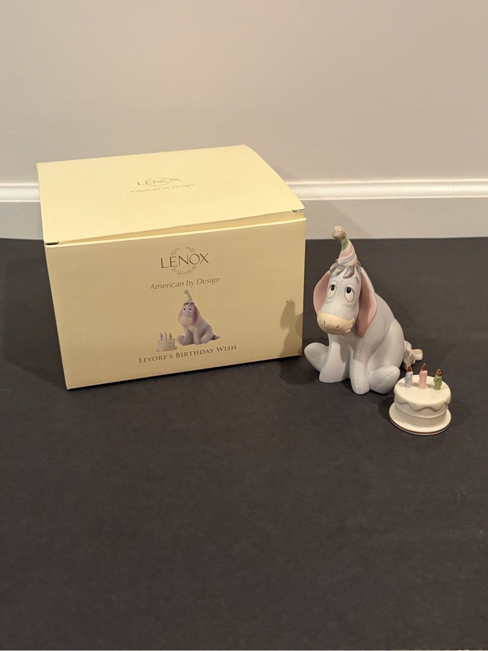 Lenox Eeyore's Birthday Wish Figurine Disney Winnie the Pooh